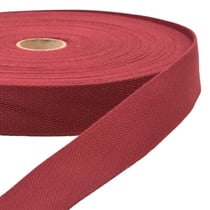 Bobine 20m sangle rouge bordeaux