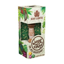 Jungle speed koh-lanta - totem en bois et sac bio - asmodee - jeu d'ambiance
