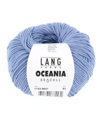 Pelote de Coton à crocheter et tricoter Oceania - Lang Yarns 21 Bleu