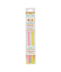 Aiguilles à tricoter 18 cm pour enfant motif Smiley N°3 à 7 - Pony Multicolore (N°4)