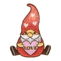 Lot de 3 écussons thermocollants féérie nain love 4.5x3cm