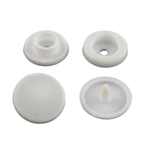 20 boutons pressions rond plastique blanc 10 mm - 4 pièces - couture Diy