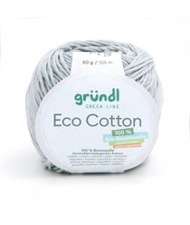 Pelote de coton organique ECO COTTON - Gründl 06 Gris