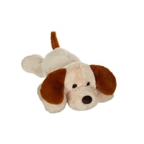 Peluche - Peluche Chien Allongé Douceur Crème Oreilles Marron - 50 cm