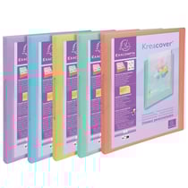 Classeur 2 anneaux 15mm polypropylène Kreacover Pastel - A4 - Couleurs assorties - x 20 - Exacompta