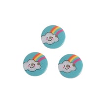 Lot de 3 boutons 2 trous enfant nuage