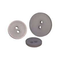 Bouton 2 trous satiné gris cendre