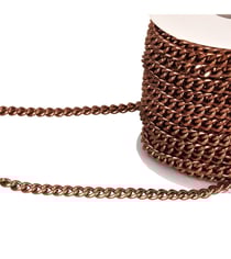 Chaîne Aluminium 7mm orange au mètre