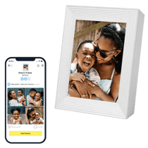 Cadre photo numérique Aura Mason 9" White Quartz