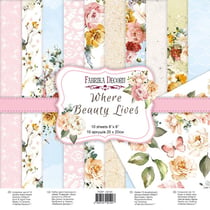 10 papiers scrapbooking 20 x 20 cm FABRIKA DECORU WHERE BEAUTY L’IVES