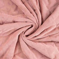 Tissu Velours Côtelé matelassé Ylona envers fausse fourrure uni Vieux rose