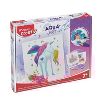 Kit peinture aqua art licorne 3 tableaux metallises - maped creativ - 907048 - aquarelle