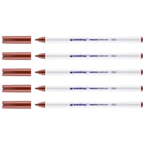Lot de 5 feutres textiles permanents pointe fine 1 mm - EDDING - Marron - 4600