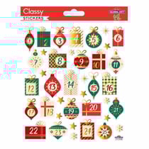 Stickers Calendrier de l'Avent - Cadeaux de Noël