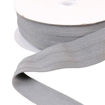 Elastique 2 bandes en relief 45mm gris moyen au mètre