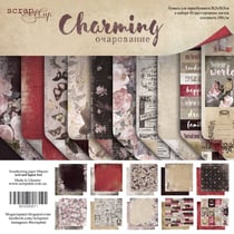 10 Papiers scrapbooking 30 x 30 cm album faire part carte Scrapmir CHARMING