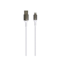 Greene Câble de charge USB vers Lightning MFi tressé long 1.2m et 2.5m Blanc