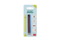 Set de 4 recharges stylo gel - Noir Rouge et bleu