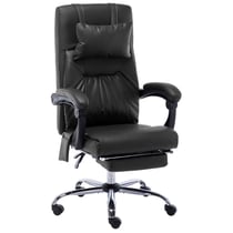 Chaise fauteuil siège de bureau informatique étude de massage similicuir noir 02_0024018