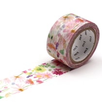 Masking tape - Bluebellgray - Fleurs d'été aquarelle - 7 m x 24mm