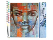 Peinture par Numéro Figured'Art - Regard de Femme - Kit de Loisir Créatif DIY Numéro d'Art Complet - 40x50cm sans châssis en bois