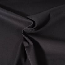 Tissu Viscose Twill extensible uni Noir
