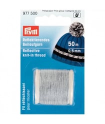 Fil réfléchissant pour tricoter 0,50mmX50m - Prym Gris