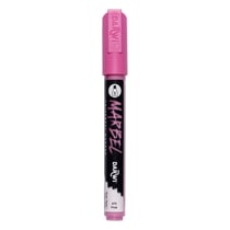 Marqueur - Peinture acrylique - Rose - Permanent - Pointe biseautée 6mm - Marbel - Darwi