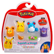 Pack 4 mini-figurines Squish a Long Pokémon - Jazwares GmbH