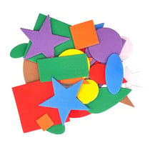 MégaCréa DIY - Stickers géométriques mousse 2,5 à 5 cm 70 pièces
