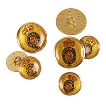 Bouton blason devise or 15mm