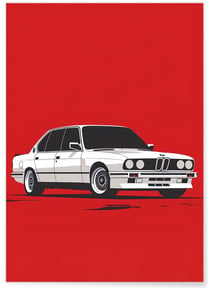 Affiche vintage blanche - Élégance et minimalisme | A3 : 29,7x42cm