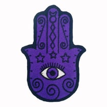 Patch brodé main de fatma, écusson brodé hamsa, motif thermocollant