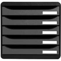 Module de classement Big Box Plus 5 tiroirs Metallic - Argent - Exacompta