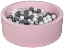 Piscine à balles Aire de jeu + 300 balles rose blanc, perle, gris - Velinda
