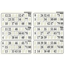 Plaque de 6 grilles de loto rigide 1mm ivoire - cartons loto - lotoquine