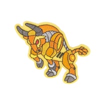 Ecusson thermocollant animal robot taureau 6x4.5cm