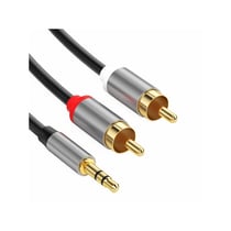 Avizar Câble Audio Jack 3,5mm vers 2 RCA Double Blindage 3m Noir