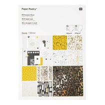 30 feuilles de papier or et argent - Noël Nostalgique