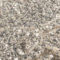 Tissu Sequins Cosmos sequins Argentés sur fond Beige nacré