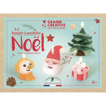 Graine Créative - Kit bougie à modeler pour enfant Noël