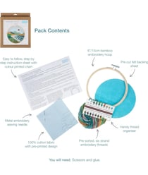 Kit de Broderie "Coast" avec Cercle en Bois de 15 cm - Trimits 63 Coast