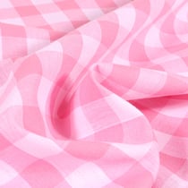Tissu Rayures Très grands carreaux 17 mm Rose pastel