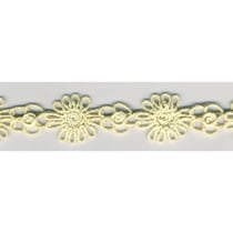 Disquette 10m dentelle guipure coton 24mm Ecru