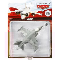 Vehicule cars deluxe : avion marco gris - voiture miniature - mattel - hfb33