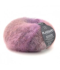 Pelote d'Alpaga et soie à tricoter ALGASHINE - Plassard 50 Violet
