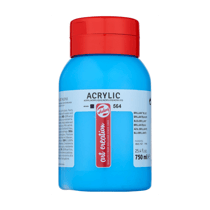 Peinture acrylique - Bleu Brillant - 564 - Pot de 750 ml - Talens Art Creation
