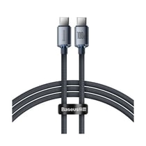 Baseus Câble USB-C vers USB-C 100W Série Crystal Shine Charge et Synchronisation 1,2m Noir