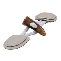 Brandebourg simili cuir 155mm gris cendre