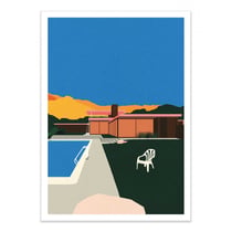 Affiche 30x40 cm - Kaufmann Desert House Poolside - Rosi Feist